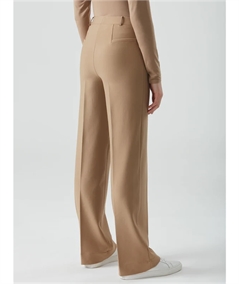 Ragno DE72PE - Pantalone modello Palazzo in caldo tessuto Compact. Colore: Pine Bark 950 