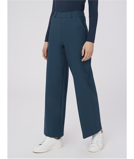 Ragno DB24P4 - Pantalone donna Cropped  con tasche in viscosa elasticizzata. Colore: Reflectig Pond 953