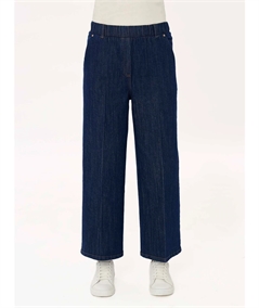 Ragno DM48P4 -Pantalone Jeans taglio Cropped in tessuto Denim-Comfort Colore: Bleu Persia 057