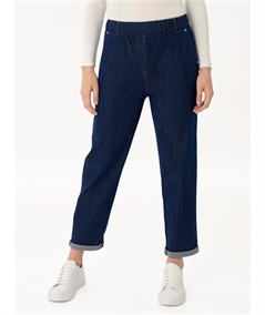 DM48P7 - Ragno Pantalone Jeans vestibilità Tapered in tessuto Denim-Comfort. Colore. Bleu Persia 057