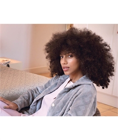 Fida I2353 - Vestaglia con colletto in morbido e caldo tessuto Coral. Colore: NON DISPONIBILE