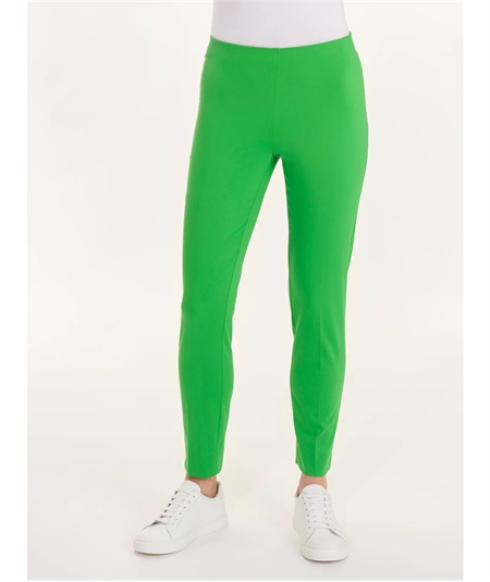 Ragno D926PY - Pantalone donna Capri in raso di cotone satin elasticizzato - Colore: Classic Green A01
