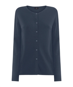 Ragno DM99MI - Cardigan girocollo manica lunga in fresca Viscosa. Colore: Bleu 078