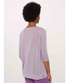 Ragno DN05MB - Maglia con manica 3/4 in Crêpe Lurex . Colore: Orchid Petal A36