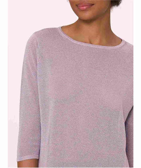Ragno DN05MB - Maglia con manica 3/4 in Crêpe Lurex . Colore: Orchid Petal A36