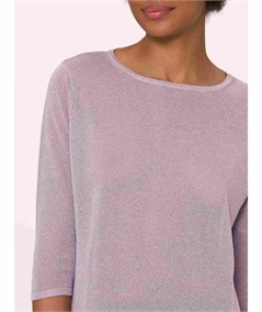 Ragno DN05MB - Maglia con manica 3/4 in Crêpe Lurex . Colore: Orchid Petal A36