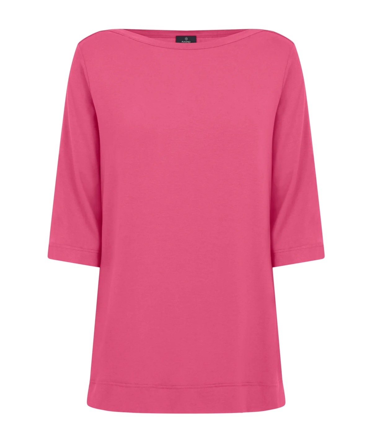 Ragno DN12TW - Maglietta collo barca con manica 3/4 in Viscosa. Colore: Hot Pink A20