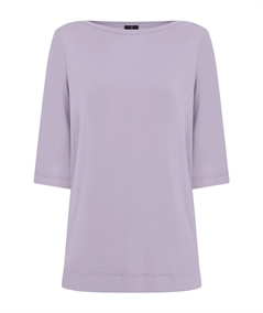 Ragno DN12TW - Maglietta collo barca con manica 3/4 in Viscosa. Colore: Orchid Petal A36