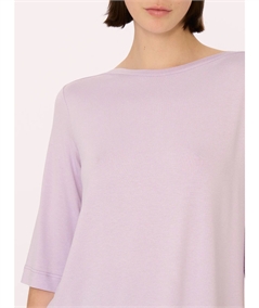 Ragno DN12TW - Maglietta collo barca con manica 3/4 in Viscosa. Colore: Orchid Petal A36
