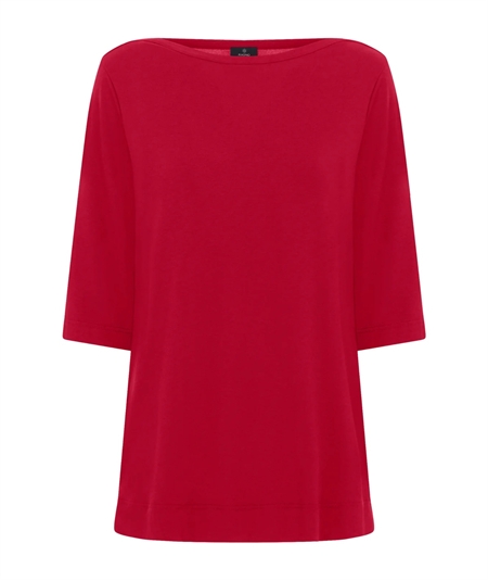 Ragno DN12TW - Maglietta collo barca con manica 3/4 in Viscosa. Colore: Salsa A04