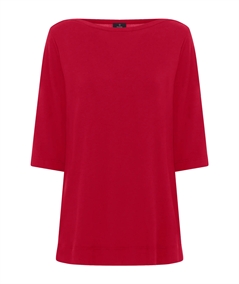 Ragno DN12TW - Maglietta collo barca con manica 3/4 in Viscosa. Colore: Salsa A04