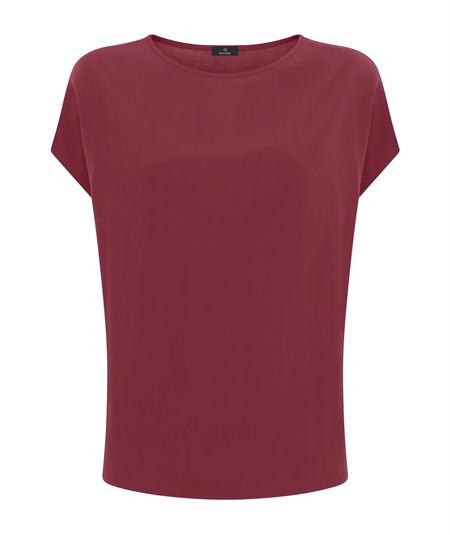 Ragno DM64SX - Blusa Girocollo con manica kimono in Ecoseta. Colore: Tibetan Red 952