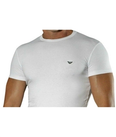 T-Shirt girocollo in cotone strech Emporio Armani - Bianco