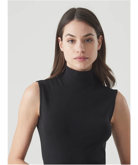 Ragno D274AX Maglia sottogiacca smanicato collo Lupetto in caldo cotone Biologico - Colore Nero