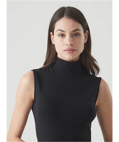 Ragno D274AX Maglia sottogiacca smanicato collo Lupetto in caldo cotone Biologico - Colore Nero