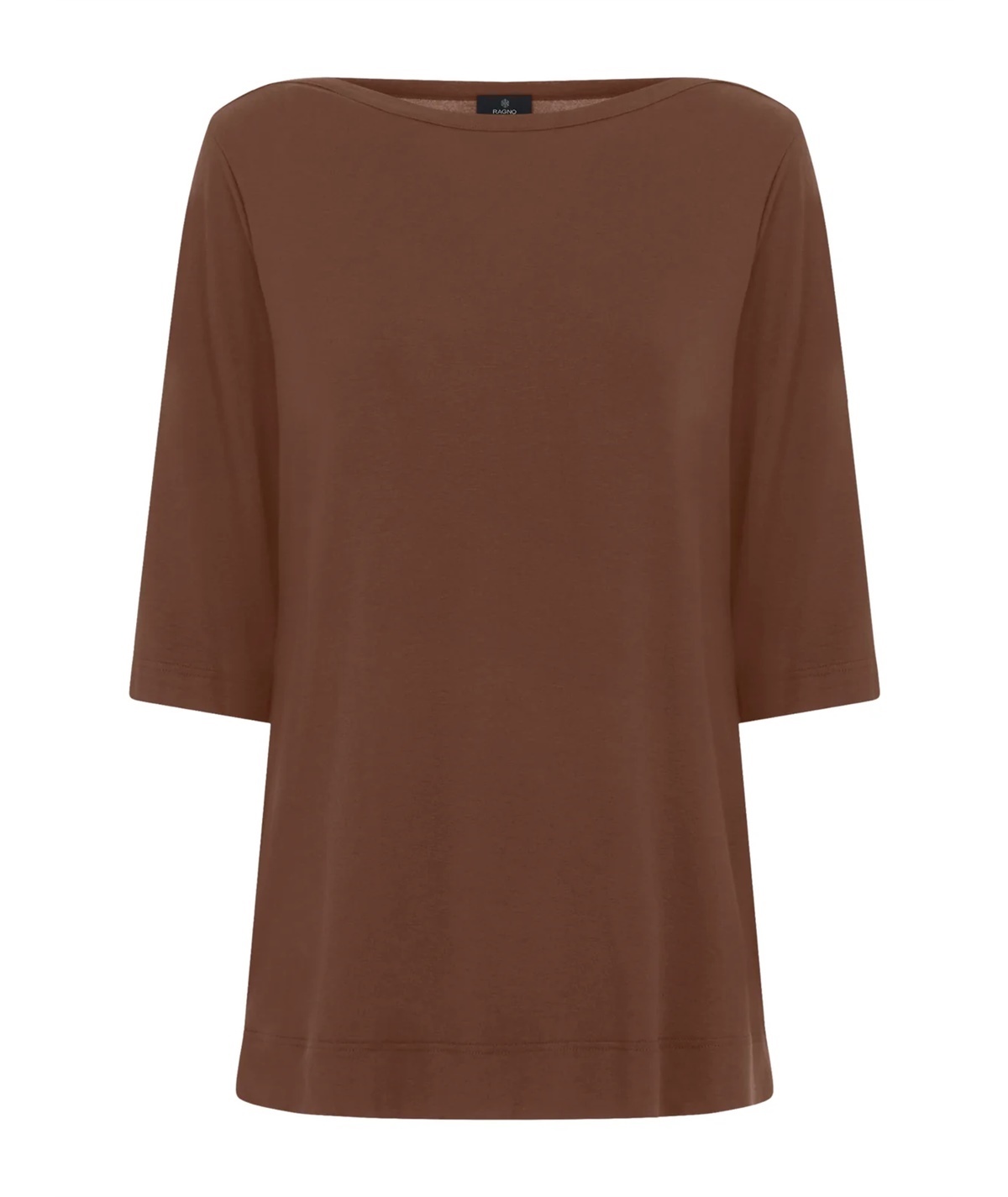 Ragno DN12TW - Maglietta barca con manica 3/4 in Viscosa. Colore: Cappuccino 562