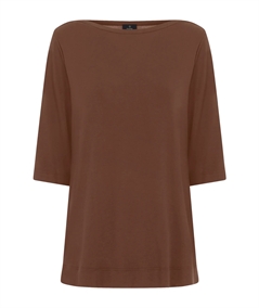 Ragno DN12TW - Maglietta barca con manica 3/4 in Viscosa. Colore: Cappuccino 562