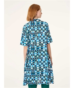 Ragno DM84D7 - Chemisier collo a polo e manica corta in EcoSeta. Colore: Fant. Aventurine 949