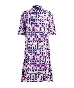 Ragno DM84D7 - Chemisier collo a polo e manica corta in EcoSeta. Colore: Fant. Dewberry A05F