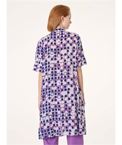 Ragno DM84D7 - Chemisier collo a polo e manica corta in EcoSeta. Colore: Fant. Dewberry A05F