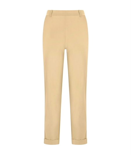 Ragno DC70PP - Pantalone dritto con tasche a filo e risvolto in cotone strech. Colore: Irish Cream 868