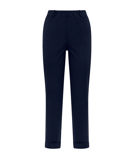 Ragno DC70PP - Pantalone dritto con tasche a filo e risvolto in cotone strech. Colore Nero 020