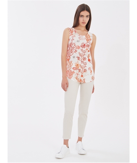 Ragno D926PY - Pantalone donna Capri in raso di cotone satin elasticizzato - Champignon 786 Ragno D926PY - Pantalone donna Capri in raso di cotone satin elasticizzato - Champignon 786