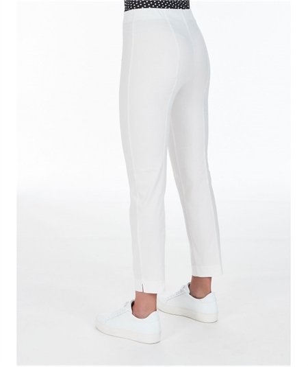 Ragno D926PY - Pantalone donna Capri in raso di cotone satin elasticizzato - Colore Bianco 010 Ragno D926PY - Pantalone donna Capri in raso di cotone satin elasticizzato - Colore Bianco 010