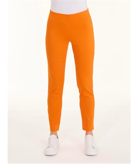 Ragno D926PY - Pantalone donna Capri in raso di cotone satin elasticizzato - Colore: Persimmon Orange A02 Ragno D926PY - Pantalone donna Capri in raso di cotone satin elasticizzato - Colore: Persimmon Orange A02