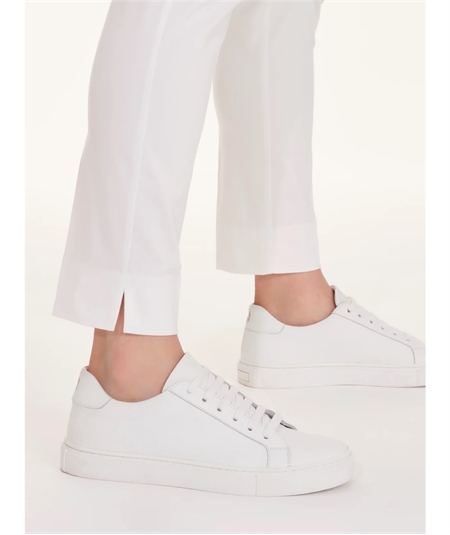 Ragno D926PY - Pantalone donna Capri in raso di cotone satin elasticizzato - Colore Bianco 010 Ragno D926PY - Pantalone donna Capri in raso di cotone satin elasticizzato - Colore Bianco 010