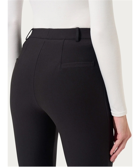 Ragno - DE72PM Pantalone donna Flare in tessuto Compact. Colori - Nero 020