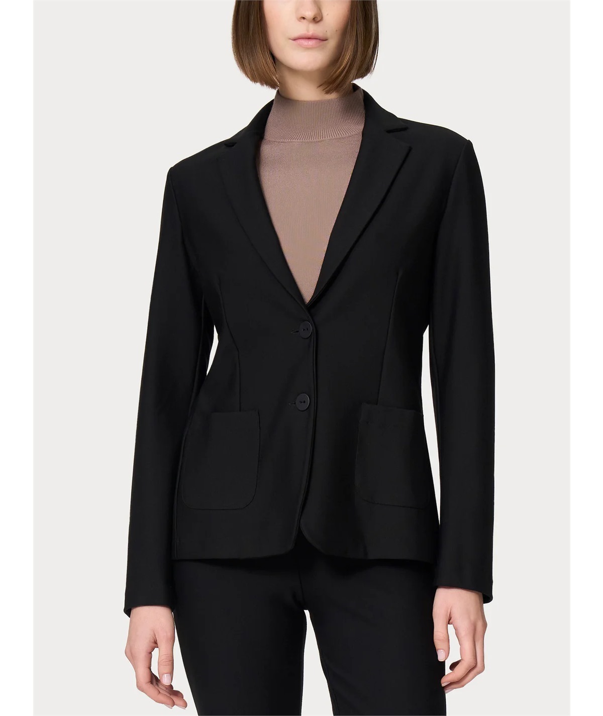 Ragno DO23GA - Giacca manica lunga in tessuto Super-Compact  Extra-Comfort. Colore: Nero 020