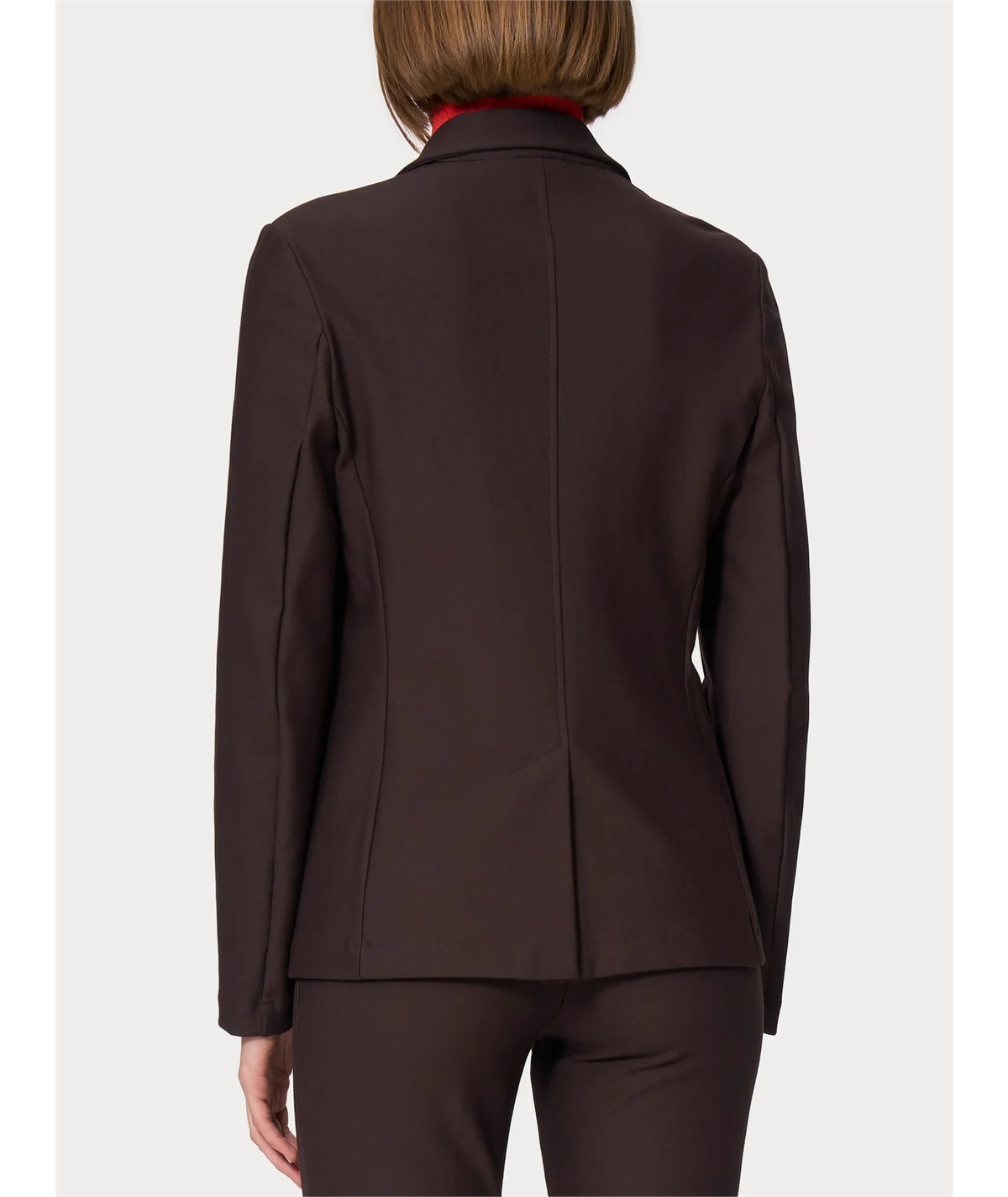 Ragno DO23GA - Giacca manica lunga in tessuto Super-Compact  Extra-Comfort. Colore: Chocolate A75