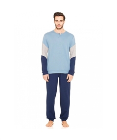 Pigiama Ragno Sport  girocollo serafino con bottoncino in caldo cotone Interlock Art. N26281