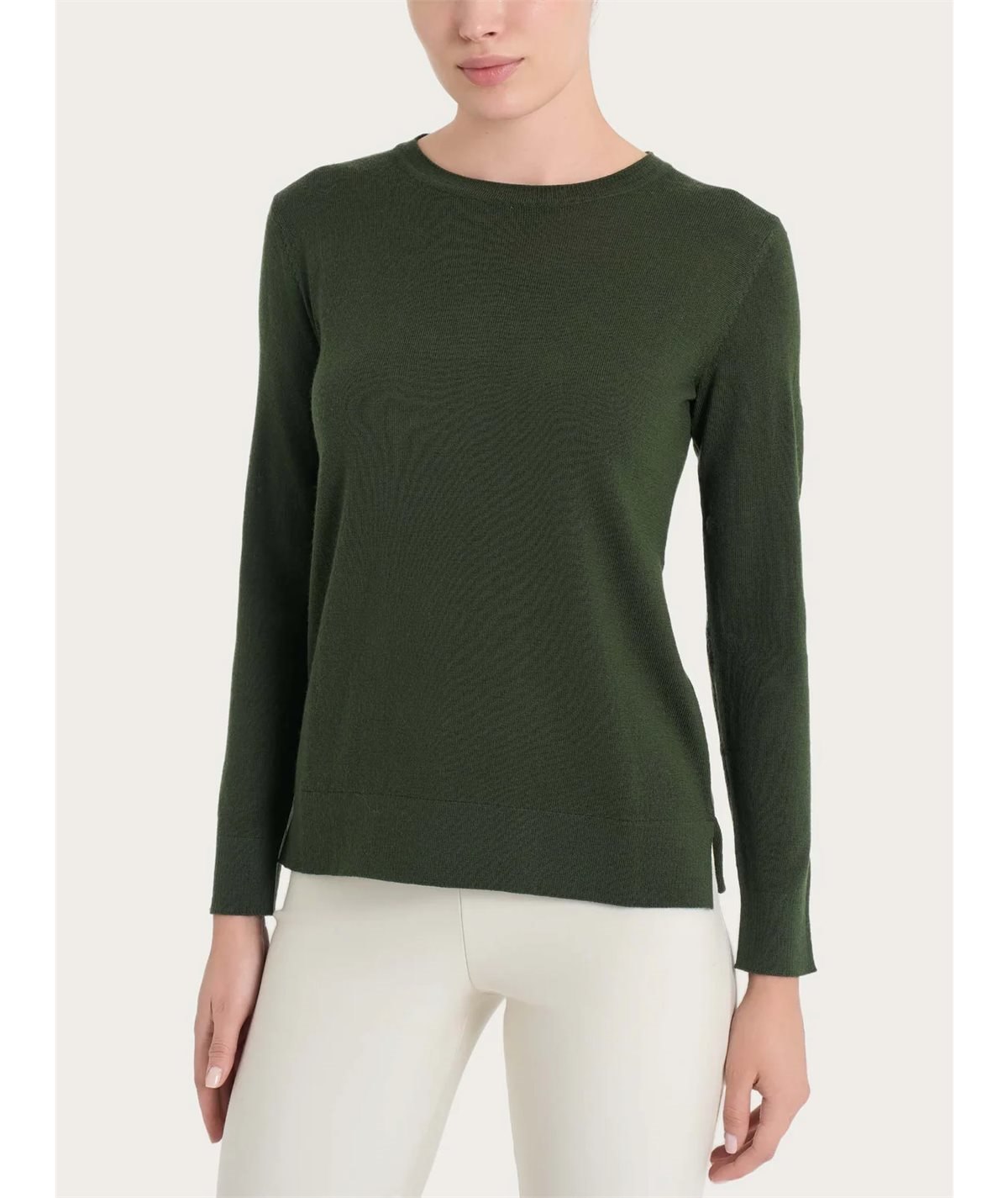 Ragno DN93M9 - Maglia girocollo in pura lana merino finezza 12. Colore: kombu Green 951 Ragno DN93M9 - Maglia girocollo in pura lana merino finezza 12. Colore: kombu Green 951