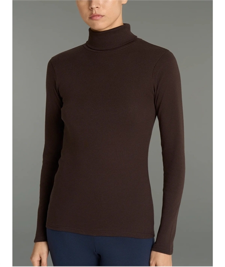 Ragno D274AK -  Maglia sottogiacca collo dolcevita in caldo cotone Biologico. Colore: Chocolate A75