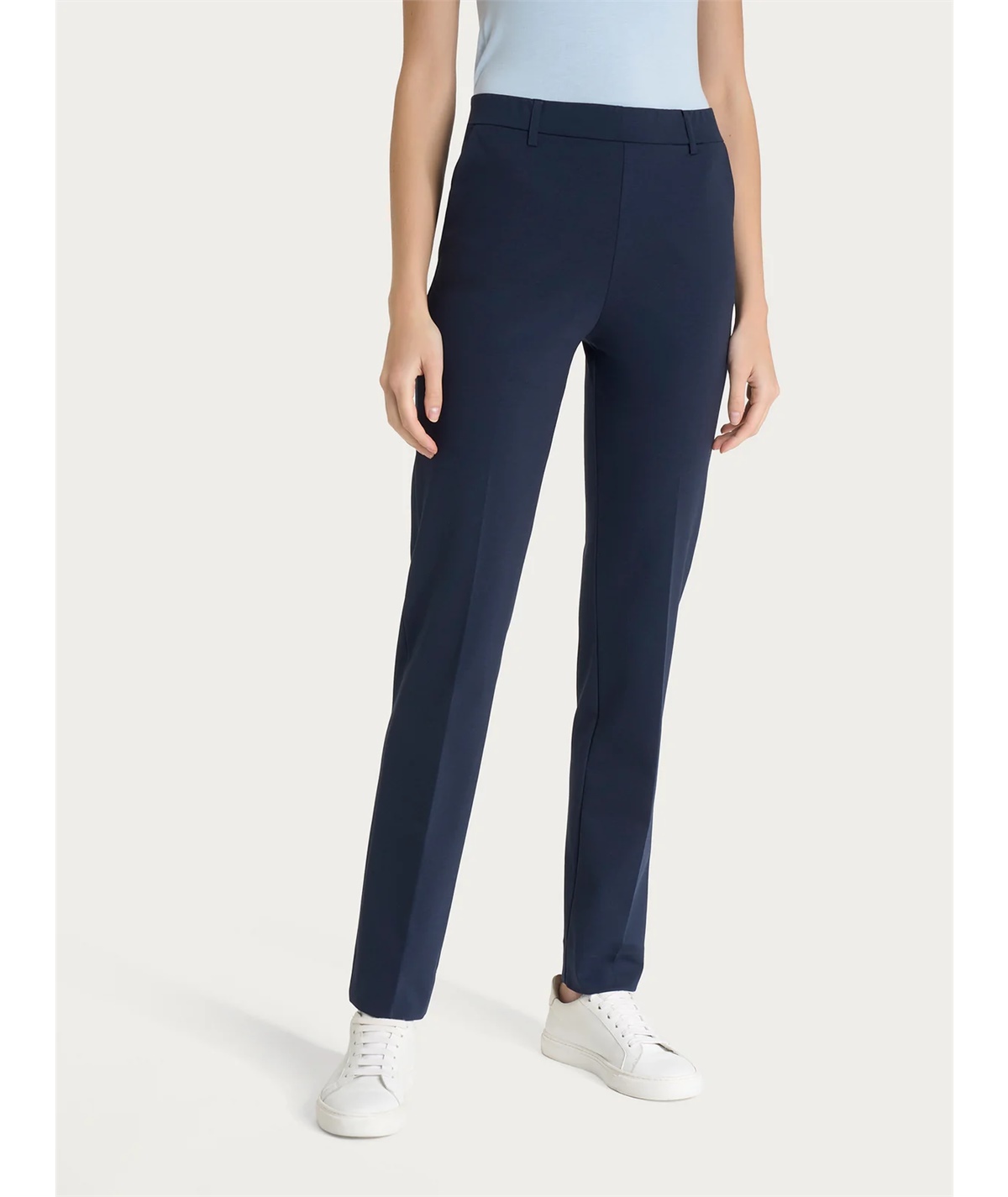 Ragno D293PP - Pantalone in cotone elastico modello dritto con tasche a filo Colore: Bleu 078 Ragno D293PP - Pantalone in cotone elastico modello dritto con tasche a filo Colore: Bleu 078