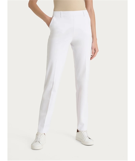 Ragno D293PP - Pantalone in cotone elastico modello dritto con tasche a filo Colore: Bianco 010 Ragno D293PP - Pantalone in cotone elastico modello dritto con tasche a filo Colore: Bianco 010