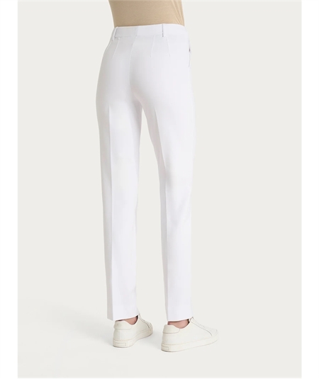 Ragno D293PP - Pantalone in cotone elastico modello dritto con tasche a filo Colore: Bianco 010 Ragno D293PP - Pantalone in cotone elastico modello dritto con tasche a filo Colore: Bianco 010