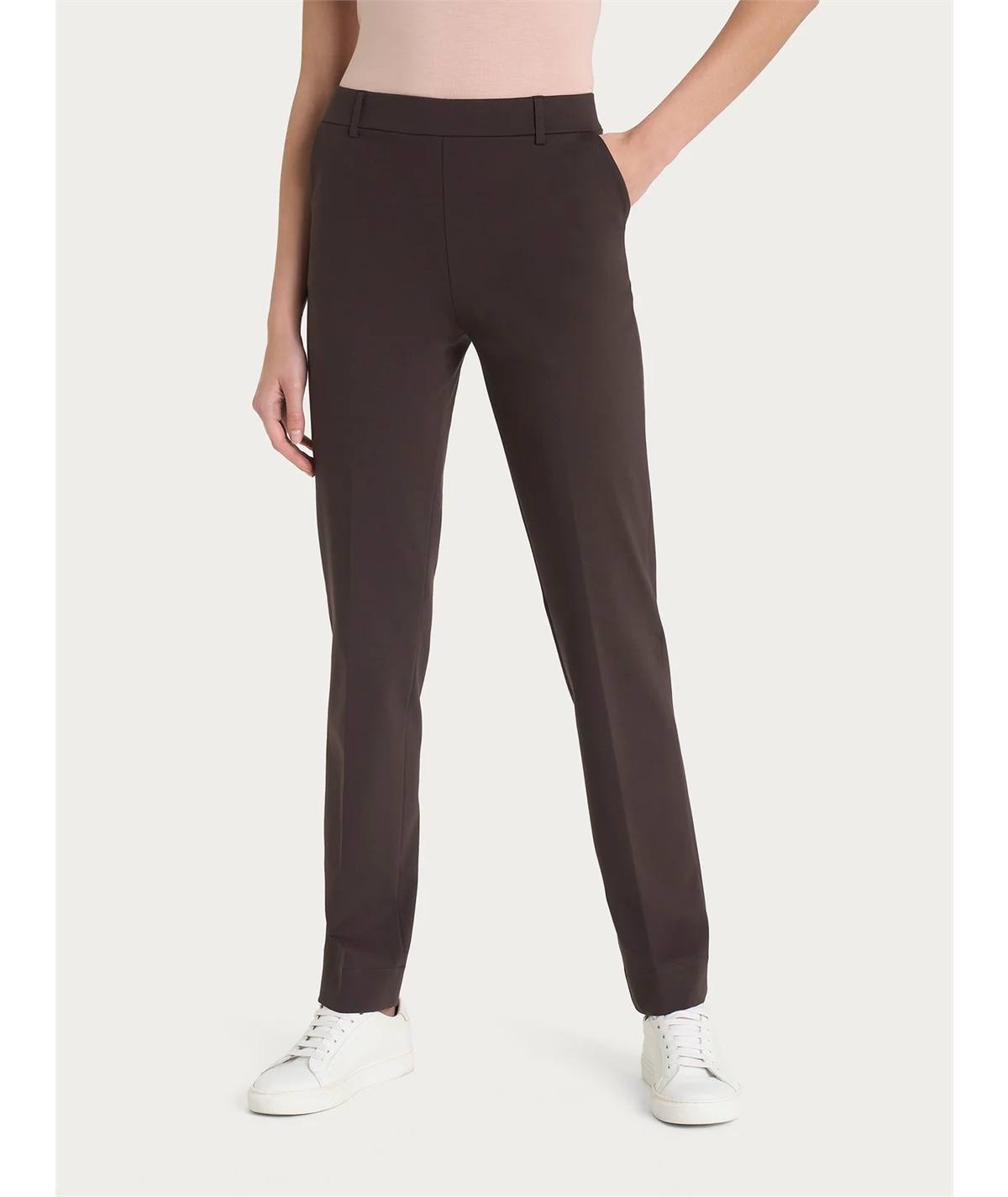 Ragno D293PP - Pantalone in cotone elastico modello dritto con tasche a filo Colore: Chocolate A75 Ragno D293PP - Pantalone in cotone elastico modello dritto con tasche a filo Colore: Chocolate A75