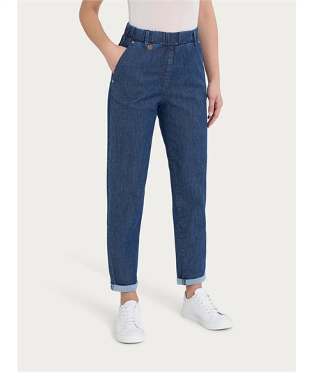 Ragno DN18P7 - Pantalone Jeans vestibilità a carota con tasche a filo. Colore: Jeans 007