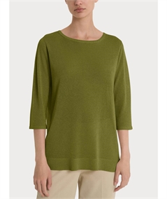 Ragno DN05MB - Maglia con manica 3/4 in Crêpe Lurex . Colore: Sphagnum A39