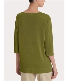Ragno DN05MB - Maglia con manica 3/4 in Crêpe Lurex . Colore: Sphagnum A39