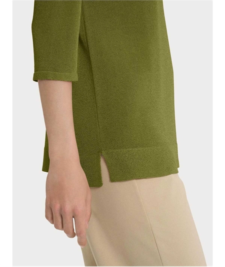 Ragno DN05MB - Maglia con manica 3/4 in Crêpe Lurex . Colore: Sphagnum A39