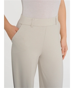 D293P4 - Pantalone Estivo Donna Ragno in Cotone con Tasche Compact Wide Leg. Colore: Champignon 786