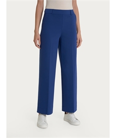 D293P4 - Pantalone Estivo Donna Ragno in Cotone con Tasche Compact Wide Leg. Colore: Blueberry 516