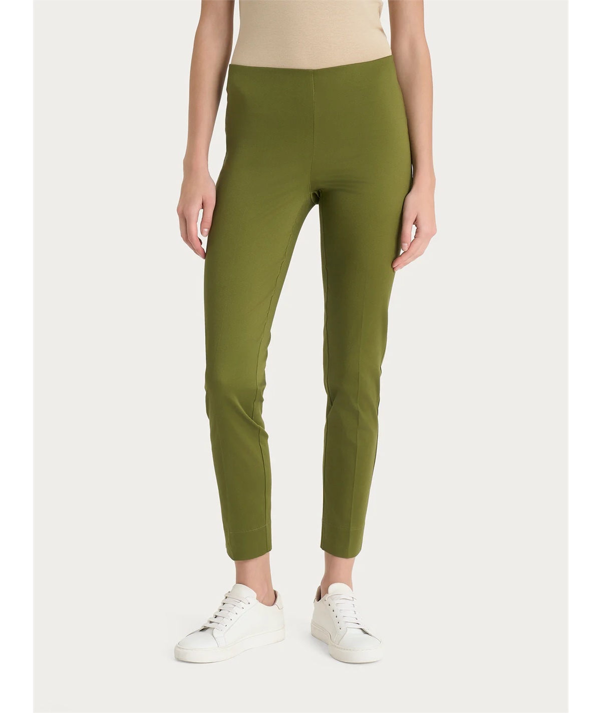 Ragno D926PY - Pantalone donna Capri in raso di cotone satin elasticizzato - Colore: Sphagnum A39 Ragno D926PY - Pantalone donna Capri in raso di cotone satin elasticizzato - Colore: Sphagnum A39