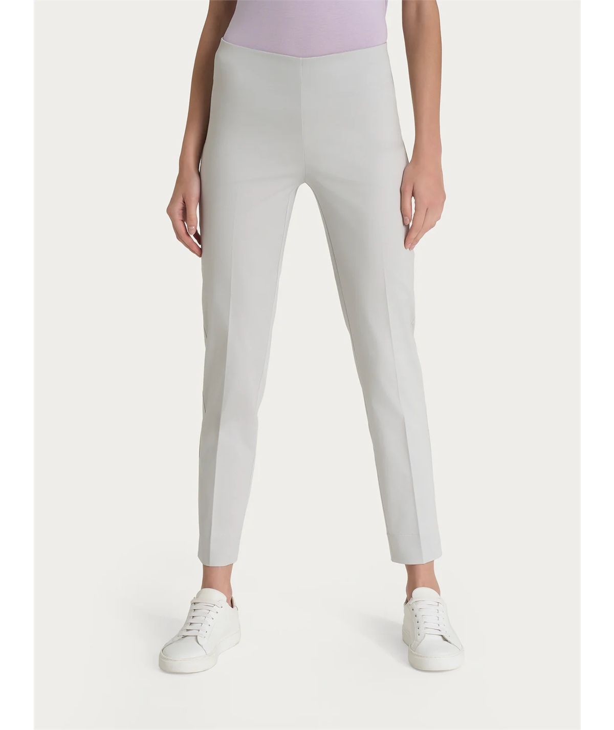 Ragno D926PY - Pantalone donna Capri in raso di cotone satin elasticizzato - Colore: Dawn Blue  B26 Ragno D926PY - Pantalone donna Capri in raso di cotone satin elasticizzato - Colore: Dawn Blue  B26