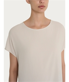 Ragno DM64SX - Blusa Girocollo con manica kimono in Ecoseta. Colore: Champignon 786