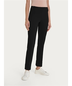 Ragno D293PW - Pantalone Straight-leg dritto con risvolto. Colore: Nero 020